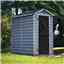 4 X 6 (1.22m x 1.83m) Single Door Apex Plastic Shed With Skylight Roofing
