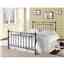 Polished Black Nickel Metal Bed Frame Featuring Crystal Effect Finials - Double 4ft 6