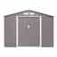 8 X 6 (2.61m X 1.81m) Double Door Metal Apex Shed - Light Grey