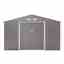 10 X 8 (3.21m X 2.41m) Double Door Metal Apex Shed - Light Grey