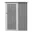 5 X 3 (1.43m X 0.89m) Single Door Metal Pent Shed - Light Grey