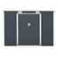 8 X 4 (2.61m X 1.21m) Double Door Metal Pent Shed - Dark Grey