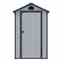 4 x 3 (1.34m x 1.04m) Single Door Apex Plastic Shed - Light Grey