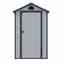 4 X 3 (1.34m X 1.04m) Single Door Apex Plastic Shed - Light Grey