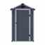 4 X 3 (1.34m X 1.04m) Single Door Apex Plastic Shed - Dark Grey