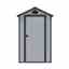 4 X 6 (1.34m X 1.92m) Single Door Apex Plastic Shed - Light Grey