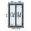 PVC Patio Sliding Doors - 1320mm x 2130mm - Anthracite Grey Inside and Outside