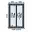 Pvc Patio Sliding Doors - 1320mm X 2130mm - Anthracite Grey Inside And Outside