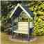 4 x 2 Pressure Treated Wooden Seat Open Back Arbour